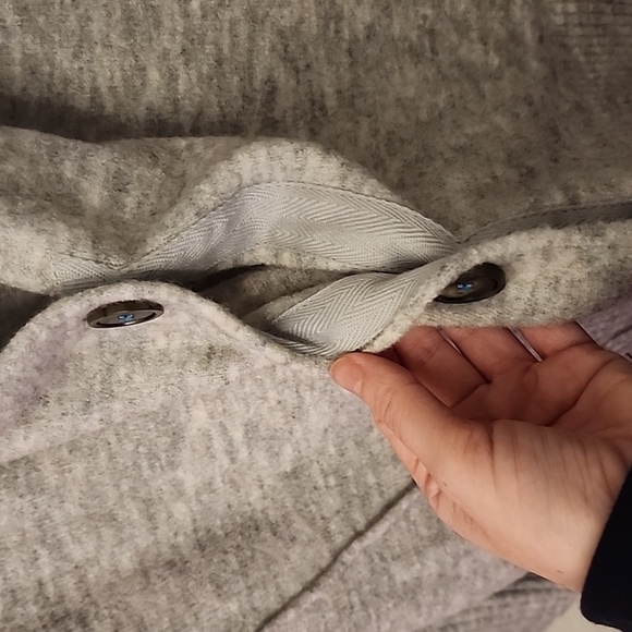 Free People Eucalyptus Oversized Wool Blend Cardigan Sweater Grey Size Small - Picture 7 of 14